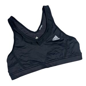 ADIDAS Black Three Stripe Sports Bra Size M